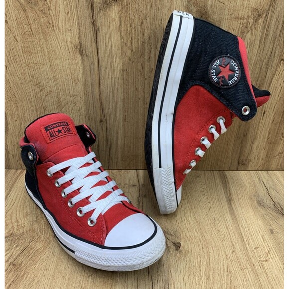 Converse Other - Converse High Street Mid Top Athletic Sneakers, Red Black, Mens 7.5, Womens 9.5